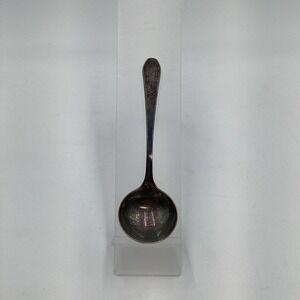 Antique‎ Silver Plated Ladle Serving Spoon Ornate Floral Etching